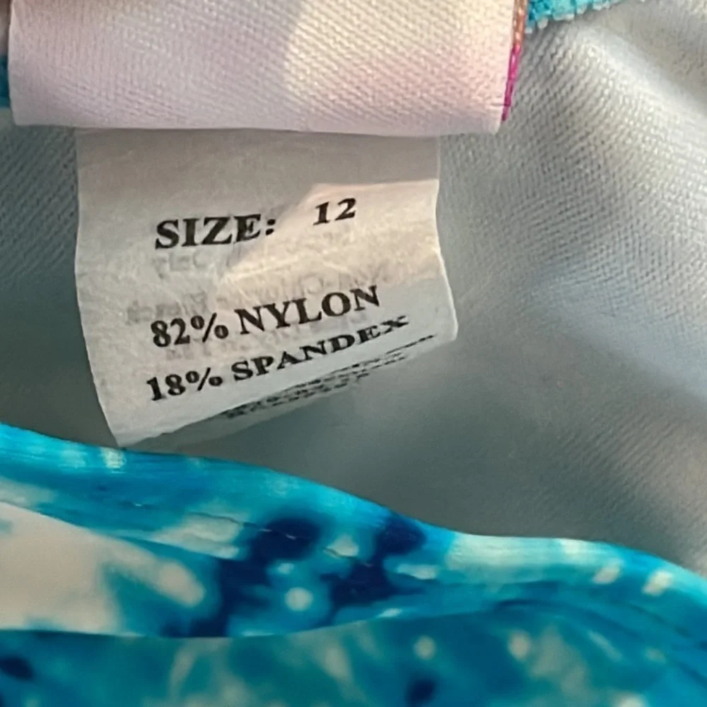 KANU Surf Girls Blue and White Bikinis Size 12